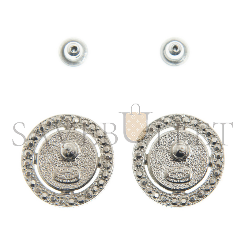 Ch*el earring metal blanc ab2282